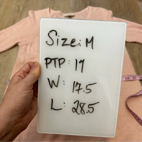 LOFT Light Pink Long Sleeve Knit Sweater size M - Picture 8 of 8